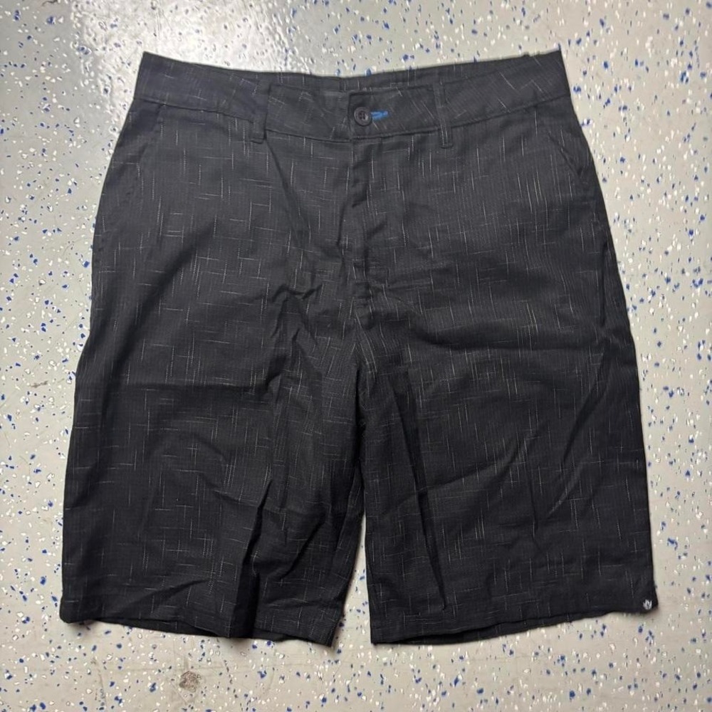 VTG Rusty Black White Checkered Shorts Mens 32 Skater Athletic Y2K